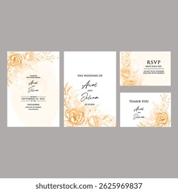 Watercolor Wedding Cards with flowers for Your Special Day 