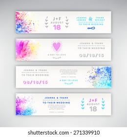 Watercolor wedding invitation