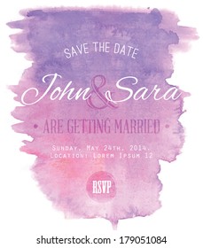 Watercolor Wedding Invitation Card