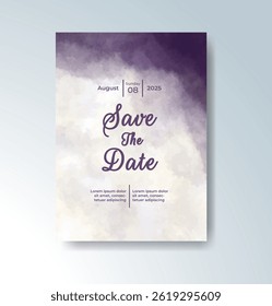 Watercolor wedding invitation card For Watercolor wedding invitation card