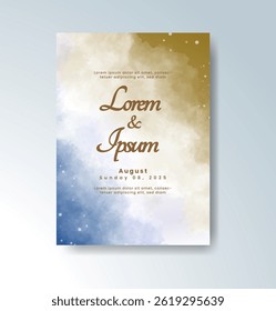 Watercolor wedding invitation card For Watercolor wedding invitation card
