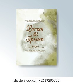 Watercolor wedding invitation card For Watercolor wedding invitation card