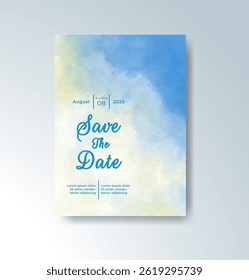 Watercolor wedding invitation card For Watercolor wedding invitation card