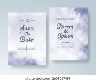 Watercolor wedding invitation card Digital art painting.