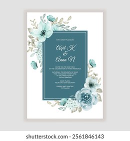 Watercolor wedding invitation card. Illustrator and designer. Wedding Invites, save the date, Birthday Invites, Video Invites, E-Cards.