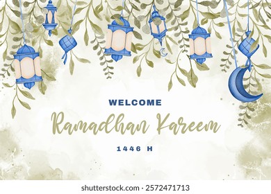 Watercolor Welcome Ramadhan Kareem Cover Template