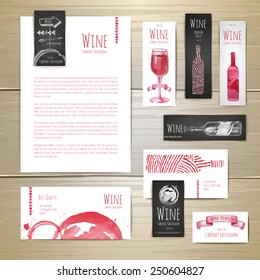 Watercolor Wine concept design. Corporate identity
