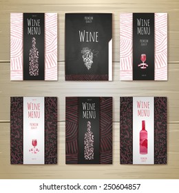 Watercolor Wine concept design. Corporate identity. Document template