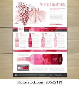 Watercolor Wine concept design. Corporate identity. Wed site design