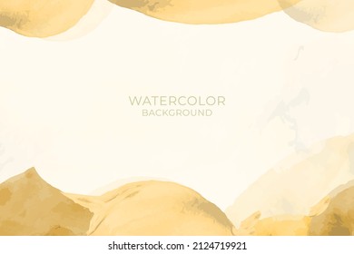 Watercolor yellow abstract background texture. Yellow pastel watercolor background. Texture background with watercolor brushes. Pastel background colors