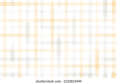 watercolor yellow and blue brush stroke striped gingham pliad seamless pattern