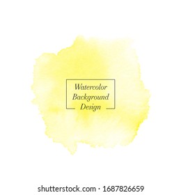 Watercolor yellow paint background - Vector. Perfect art abstract design for any creative ideas.