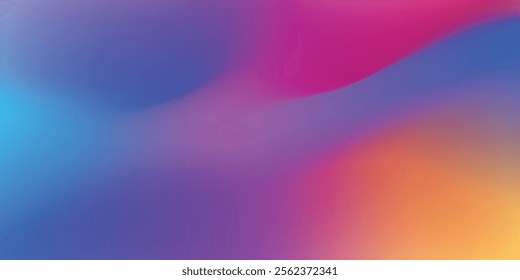 Watercolor yellow pink blue abstract banner. Colorful empty background. Blurred texture. Defocus illustration.