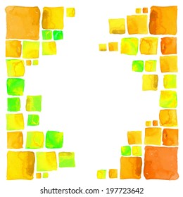 Watercolor yellow square