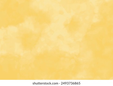 Watercolor yellow textured background design for banner, brochure, cover, textile, poster, invitation. Abstract gold white background realistic vector illustration. Golden smoke grunge canvas element