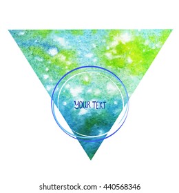 watercolor,colored spots vector,handmade,triangles, abstract background