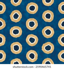 Watercolor-Dyed Effect Polka Dots Pattern