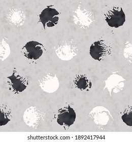 Watercolor-Dyed Effect Textured Splash Dots Pattern