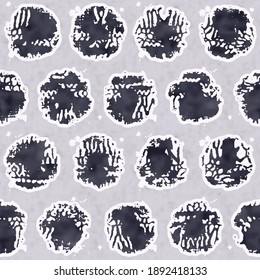 Watercolor-Dyed Effect Textured Stain Dots Pattern