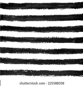 Watercolor/ink stripes pattern