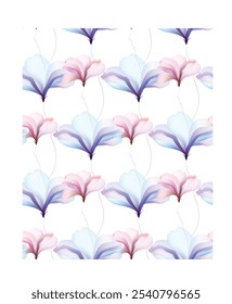 Watercolors flowers template invitation  illustrations vector seamless pattern
