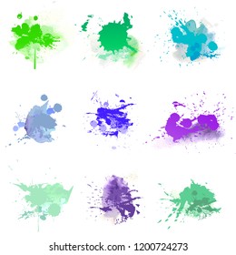 Watercolors paint splat