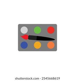 Watercolors tool set vector design on white background