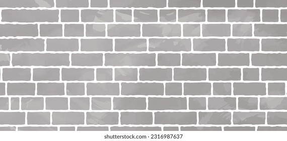 Ilustración de fondo de pared de ladrillo al estilo acuarela - Gris