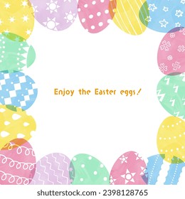 Watercolor-style Easter Egg Frame Background
