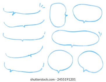 Conjunto de marco dibujado a mano estilo acuarela, Vector