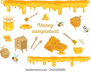 Aquarellmaterial für Honigbienen-Illustrationen
