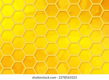 Fondo de la ilustración de Honeycomb de color de agua