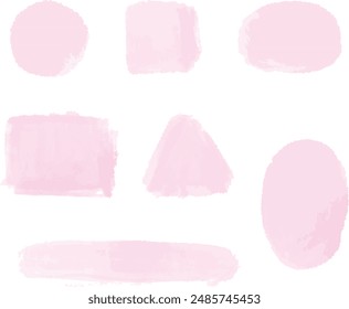 Conjunto de marco de diseño de burbuja de discurso de estilo acuarela con gradaciones - Rosa