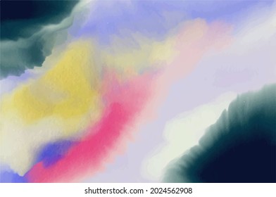 Water-colour Background Vector illustrated Colourful art. Hand-draw style.