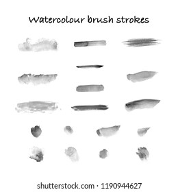 Watercolour brush strokes set 1 