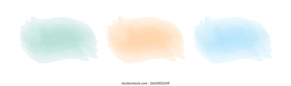 Watercolour Brushes on White background