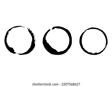 watercolour circle shape clipart illustration 