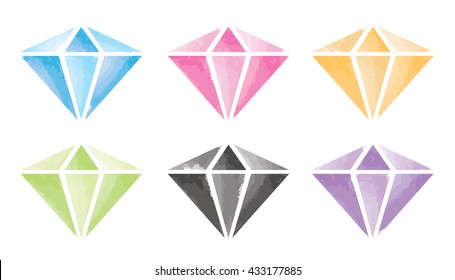 Watercolour Diamonds