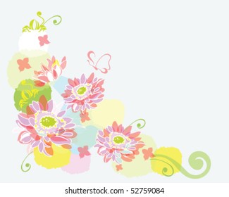 Water-colour floral background