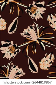 Watercolour floral set. DIY flower elements collection - perfect for flower bouquets, wreaths, arrangements, Spring floral set of abstract watercolor blooming red roses, leaves, branches,