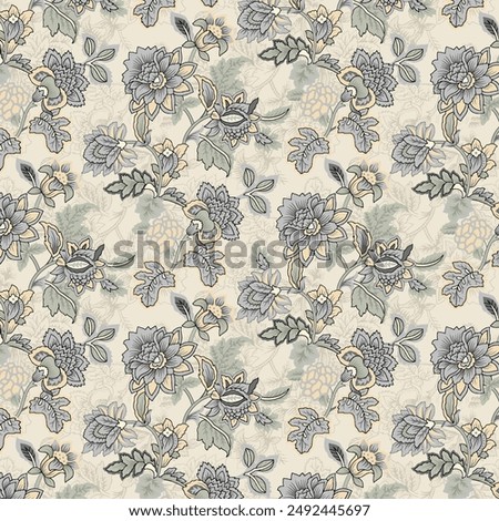 Watercolour flower textile seamless design digital print all over pattren
