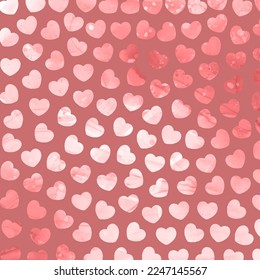 Diseño de fondo del patrón de corazones acuáticos para San Valentín 