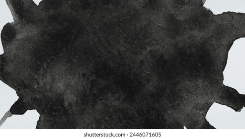 Acuarela líquido negro salpicaduras fondo blanco diseño de Vector en eps 10