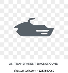 watercraft icon. Trendy flat vector watercraft icon on transparent background from Nautical collection. 