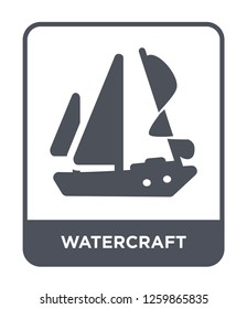 watercraft icon vector on white background, watercraft trendy filled icons from Nautical collection, watercraft simple element illustration