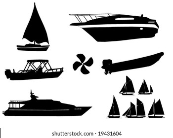 watercraft silhouettes