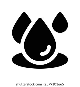 waterdrop icon. vector glyph icon for your website, mobile, presentation, and logo design.