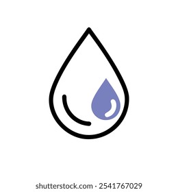 Estilo de Ilustración vectorial de icono de gota de agua