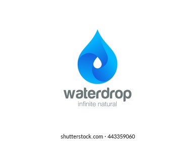 Water-drop Logo abstract infinite design vector template