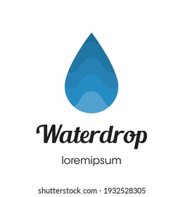 Waterdrop logo or symbol template design